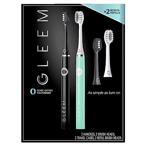 Gleem Electric Toothbrush, Soft Bristles (2 pk)