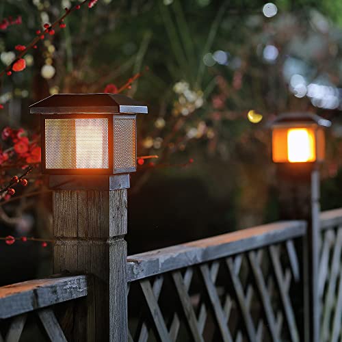 Glintoper Solar Fence Post Lights Outdoor