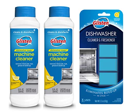 Glisten Dishwasher Cleaner & Disinfectant 2-Pack with Freshener Tablets