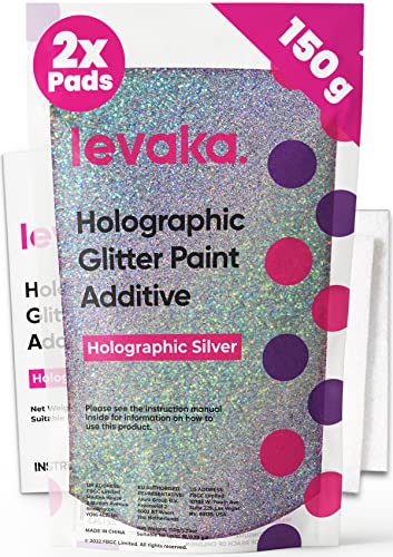 FBGC Holographic Silver Glitter Paint Additive Kit