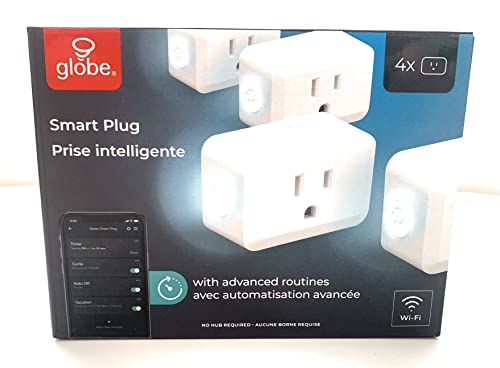 Voice Activated Wi-Fi Smart Plug 4-Pack by Globe Electric