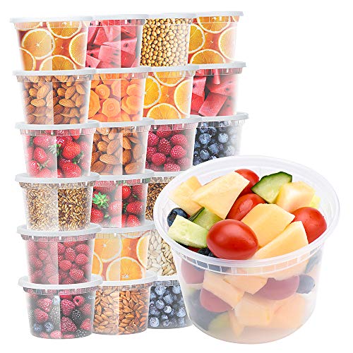 Quicker Defrost- Reusable Freezer Containers with Lids Set of 4-23.5 oz.  for Soups, Leftovers, Meal