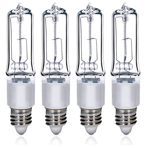 GMY JDE11 120V 100W T4 Mini Candelabra Halogen Light Bulbs