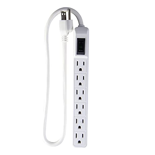 Go Green Power Inc. GG-16103MIN 6 Outlet Mini Surge Protector, White