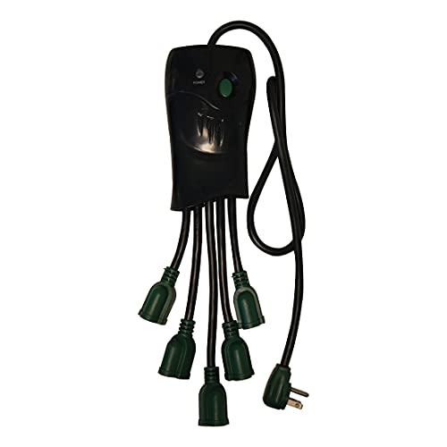 GoGreen Power 5 Outlet Surge Protector, Black