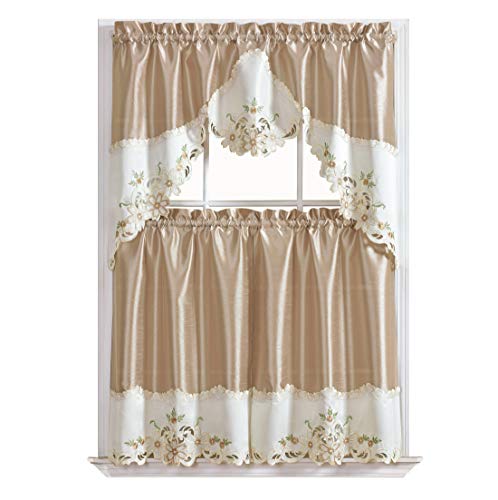 GOHD Arch Floral Kitchen Curtain Set