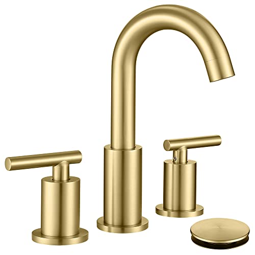Gold Bathroom Faucet with Sink Drain