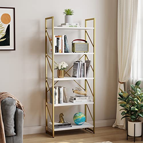 Gold Bookshelf for Modern Storage