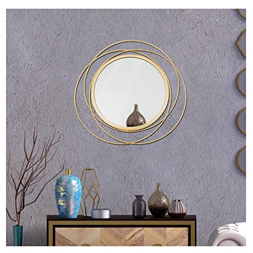 Gold Circle Mirror Wall Decor