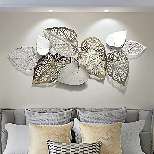 Gold Leaves Metal Wall Decor