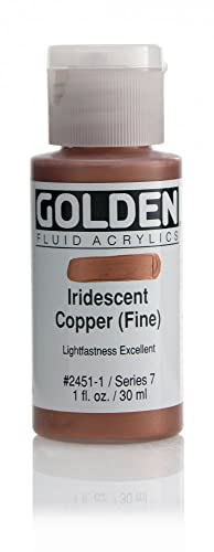 Golden Artist Colors Fluid Acrylic Paint 1 Ounce-Iridescent Copper