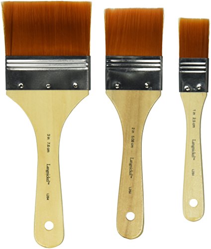 Golden Taklon Paint Brushs, Set of 3