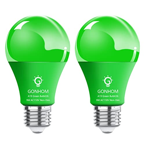 Gonhom 2 Pack Green LED Light Bulbs