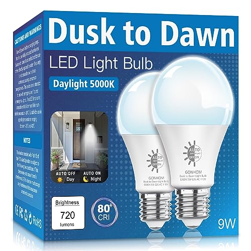 Gonhom Dusk to Dawn Light Bulbs - Outdoor LED Lighting