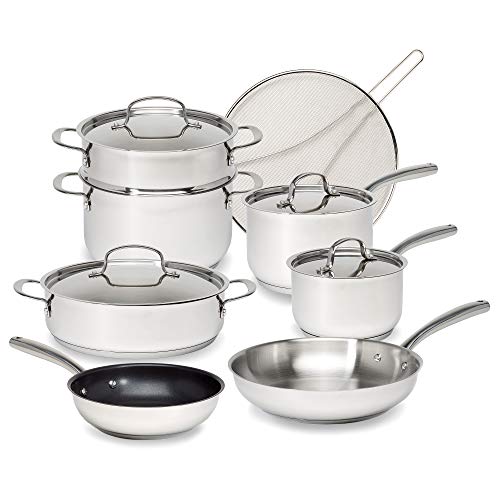 Goodful 12-Piece Stainless Steel Cookware Set
