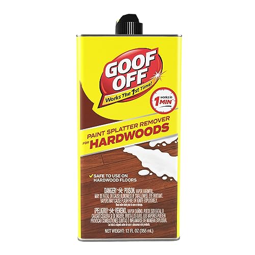 Goof Off FG900 Splatter Hardwoods Dried Paint Remover - 12 oz. can, 12 Ounces