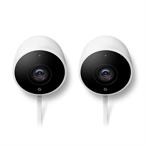 Google Nest Cam Outdoor 2-Pack - 1st Gen - Weatherproof Surveillance Camera