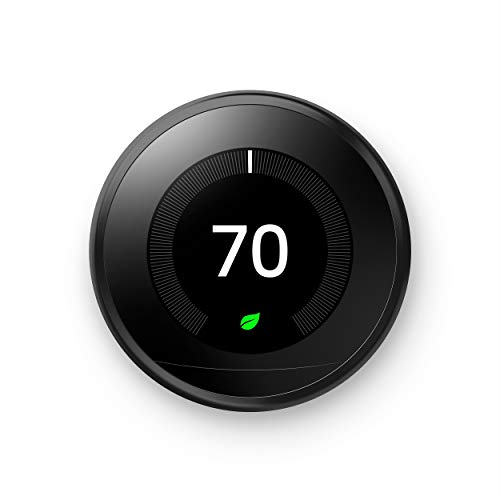 Google Nest Learning Thermostat - 3rd Gen - Works with Alexa - Black
