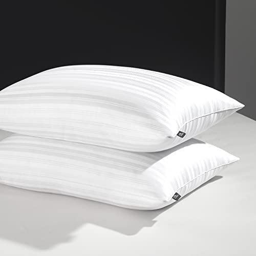 Goose Feather Down Pillow Set with Premium Cooling Bamboo Shell