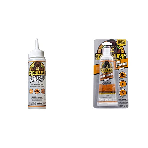 Gorilla Clear Glue & Max Strength Clear Construction Adhesive