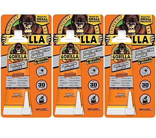 Gorilla Heavy Duty Construction Adhesive (3 Pack) - Versatile and Reliable