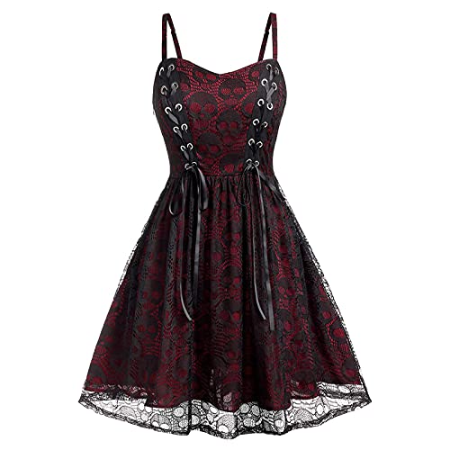 Steampunk Gothic Lace-up Irregular Hem Camisole