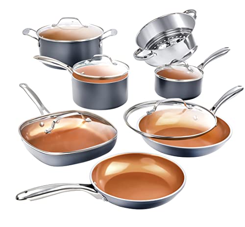 Gotham Steel Pots And Pans Set 12 Piece Cookware Set With Ultra Nonstick Ceramic Coating 41MY8M3aZTL 