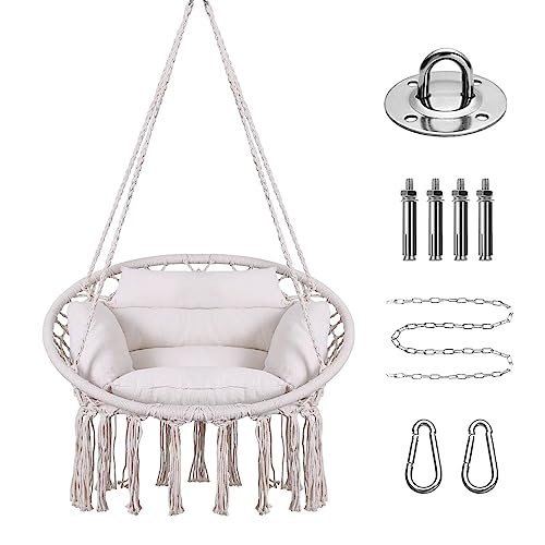Goutime Hammock Chair with Cushion and Hardware Kit