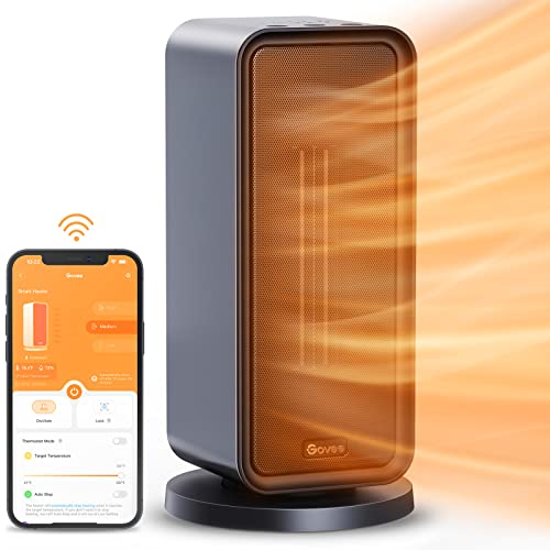 Govee 1500W Smart Space Heater with Thermostat, WiFi & Bluetooth Control