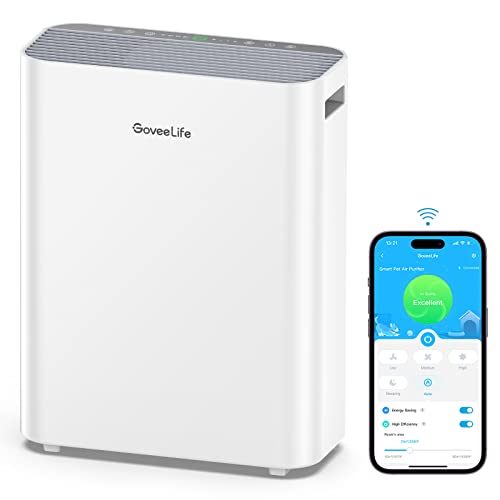 Govee Life Smart Large Room Air Purifier with True HEPA Filter and PM2.5 Sensor