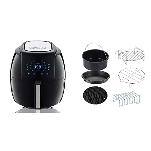 GoWISE USA 1700-Watt 5.8-QT Air Fryer with Accessory Kit
