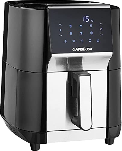 GoWISE USA 7Qt Air Fryer & Dehydrator: Touchscreen, Preheat & Broil, 100 Recipes