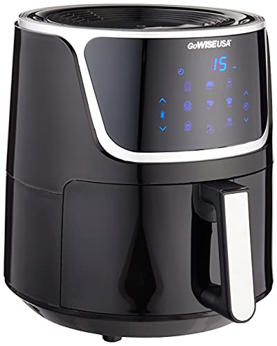 GoWISE GW22932 3.7-Quart Digital Air Fryer + 100 Recipes - Black