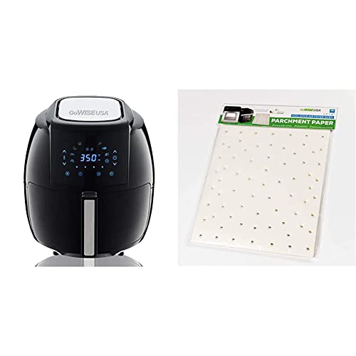 GoWISE USA 8-in-1 Digital Air Fryer with Parchment Liners
