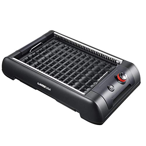 GoWISE USA Smokeless Indoor Grill and Griddle with Interchangeable Plates