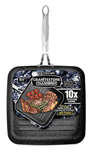 Granitestone Grill Pan - Nonstick and Scratchproof Stovetop Cookware