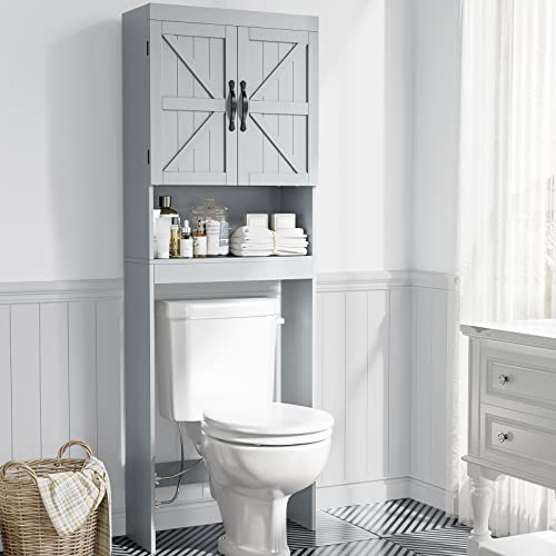 Gray Over The Toilet Storage Cabinet