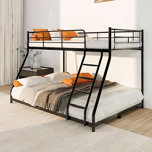 GRAYELL Metal Bunk Beds Twin Over Full Bunk Bed