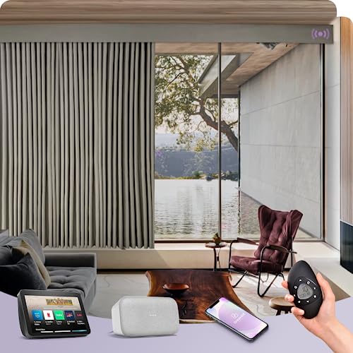 Graywind Motorized Blackout Curtain with Remote Control