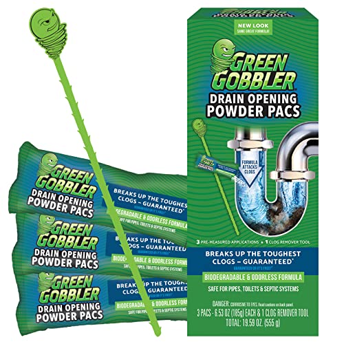 Green Gobbler Drain Clog Remover Powder