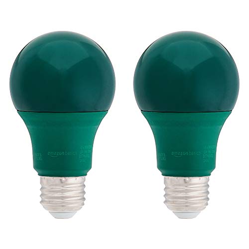 Green LED Light Bulb, 2-Pack