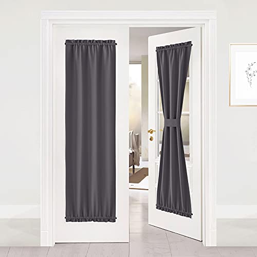 Grey French Door Curtains