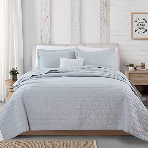 Grey Quilt Comforter with 2 Shams
