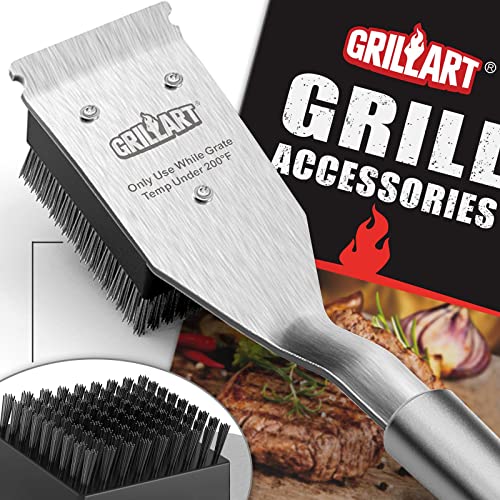 KUNIFU BBQ Grill Scraper for Griddle, Grill Grate Gadgets Cleaner, Kit