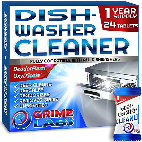 GRIME LABS Dishwasher Cleaner Deodorizer Tablets