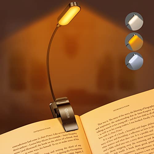 Gritin Rechargeable Book Light: Adjustable and Portable LED Reading Light