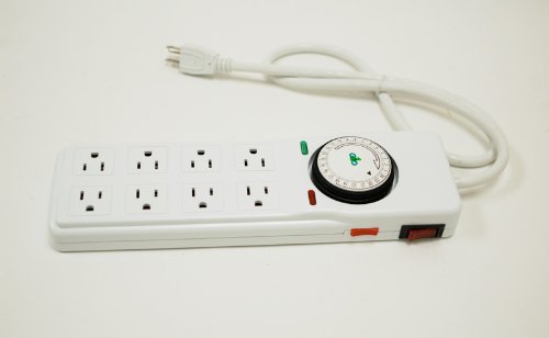 Grow1 8 Outlet Power Strip with Timer & Surge Protector