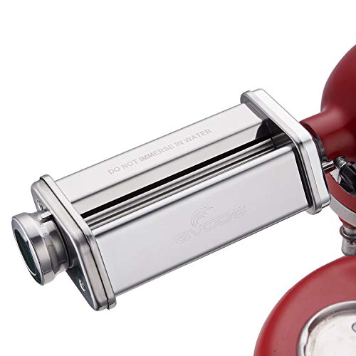 Gvode Stainless Steel Pasta Roller Attachment for KitchenAid Stand Mixer