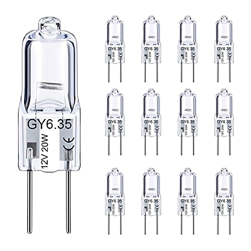 GY6.35 Halogen Light Bulbs, 12-Pack - Upgrade Your Lighting!