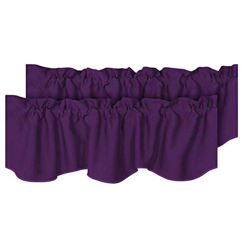 H.VERSAILTEX Blackout Curtain Valances - Plum Purple